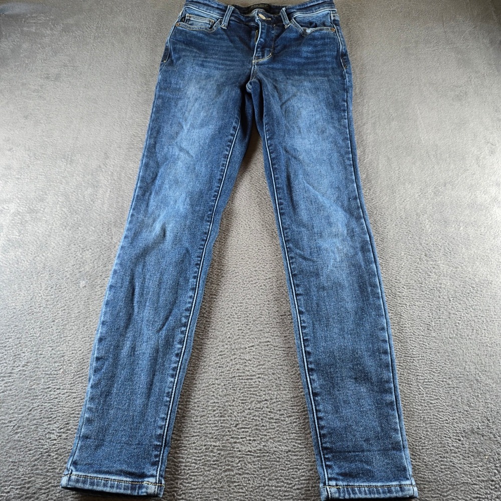 Judy Blue Skinny Jeans Medium Wash High Rise Denim Size 1 25